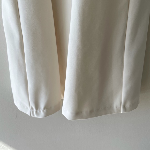 White Mock-Neck A-Line Mini Dress - Picture 10 of 14